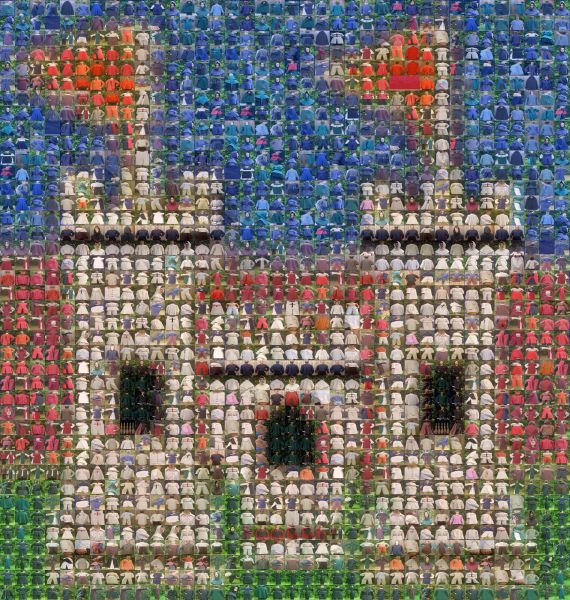 Mosaik aus unserer mittelalterlichen Kleidung