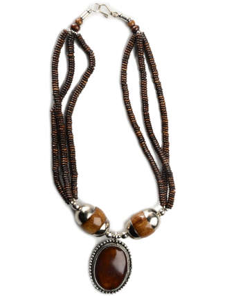 Necklace Beda brown
