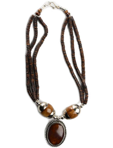 Necklace Beda brown