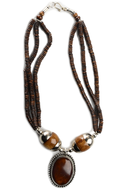 Necklace Beda brown