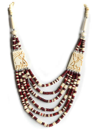 Pearl Necklace Duzisamor red-white