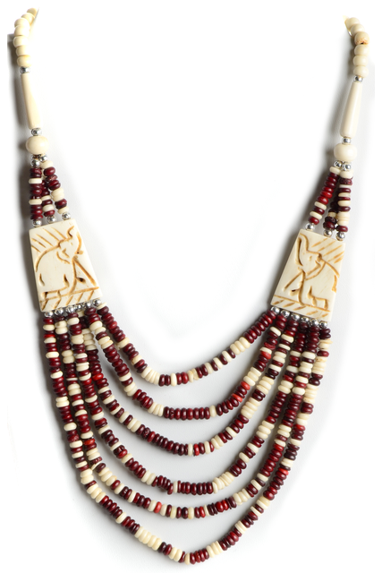 Pearl Necklace Duzisamor red-white
