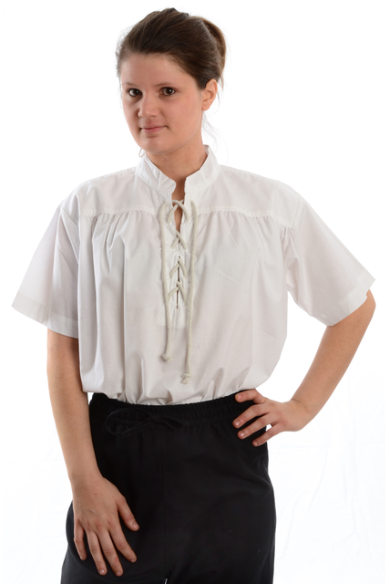 Mittelalter Schnür-Bluse weiß mittelalterliche-kleidung.com