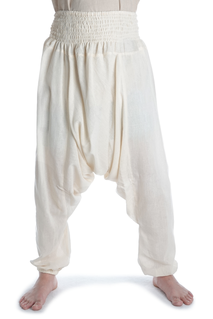 Pluderhose Pumphose in natur-beige und schwarz