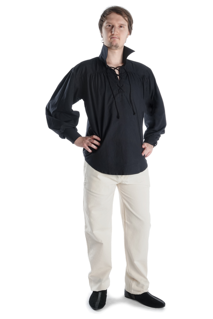 Mittelalterhose Baumwolle Herren beige braun schwarz mit Hosentasche
