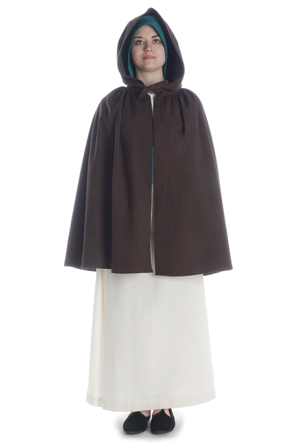Mittelalter Umhang kurz braun mittelalterliche-kleidung.com