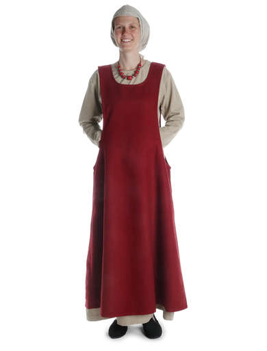 Mittelalter Überkleid in weiss, braun und grün