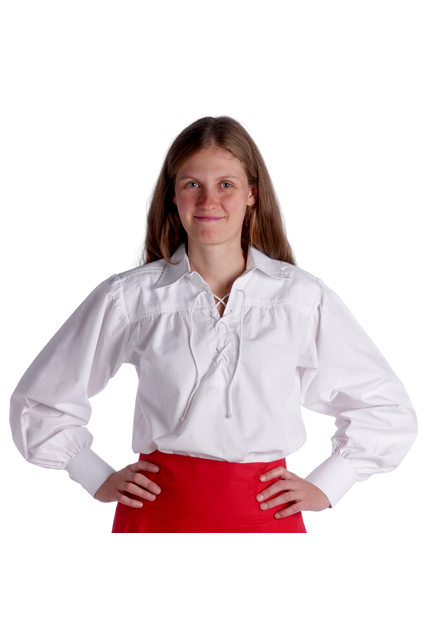 Rüschenbluse weiß schwarz mittelalterliche-kleidung.com 1