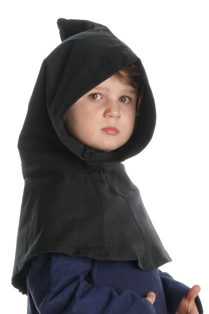 Mittelalter Kapuze aus Baumwolle in schwarz, gruen, braun, blau, natur-beige und rot