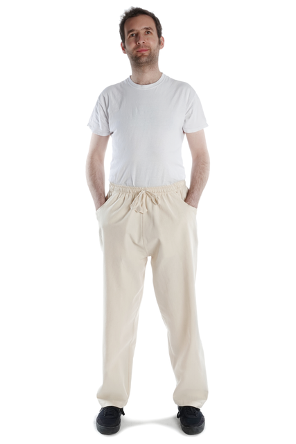 Mittelalter Hose Gurmun in Beige Frontansicht