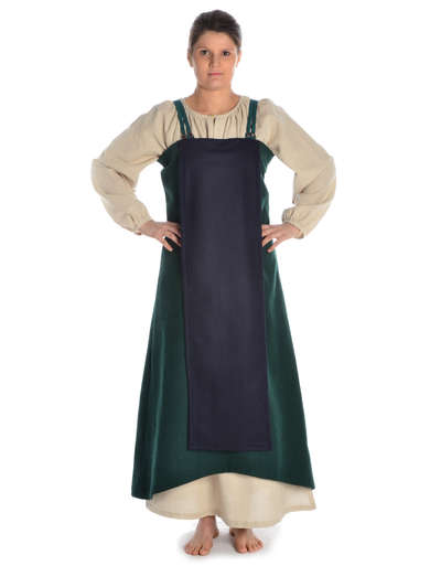 Mittelalter Überkleid in weiss, braun und grün