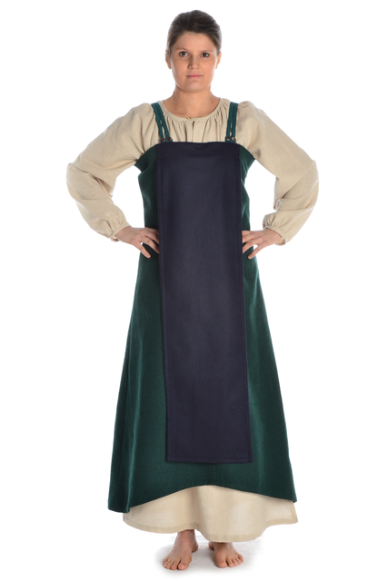 Mittelalter Überkleid in weiss, braun und grün