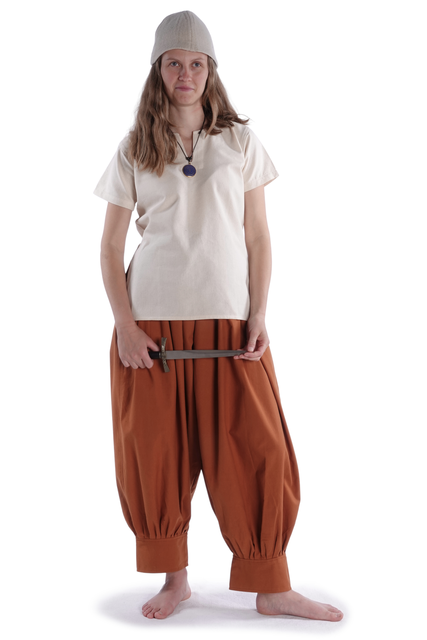 Wikinger Hose Eydis in Orange Frontansicht