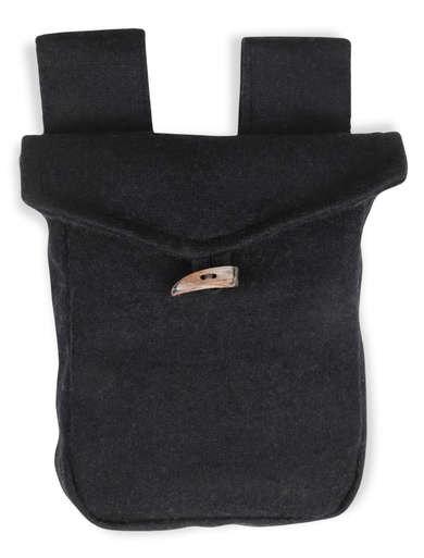 Mittelalter Tasche Widia in Schwarz Frontansicht