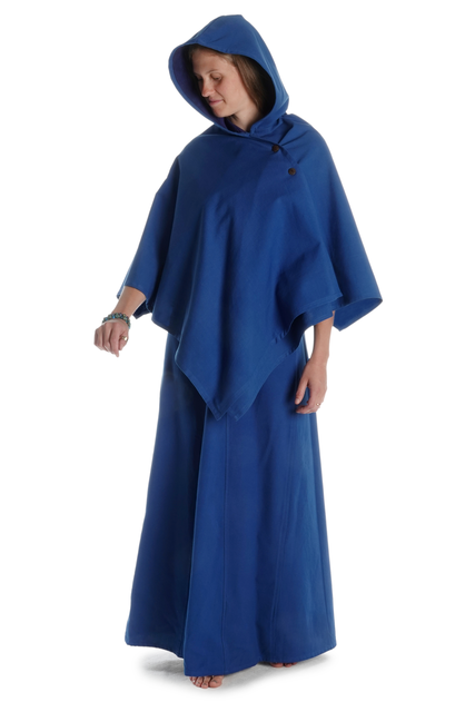Mittelalter Cape Herat in Beige Frontansicht