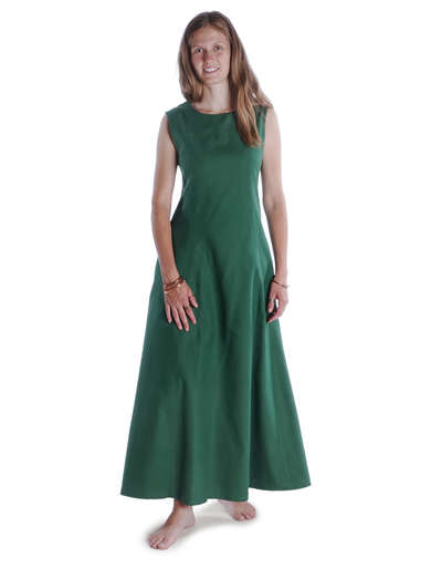 Mittelalter Kleid Peronella in MISSING: green-lightgreen Frontansicht