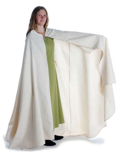 Wikinger Umhang Lara in Beige Frontansicht 2