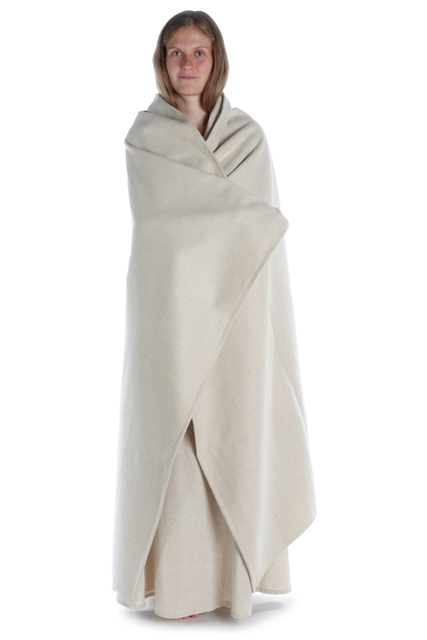 Wikinger Umhang Kristin in Beige Frontansicht