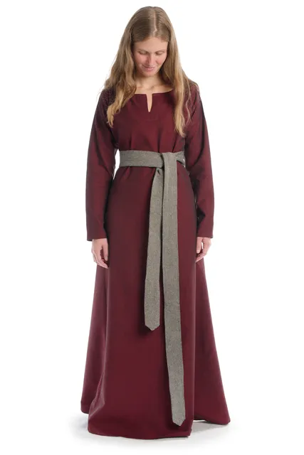 Mittelalter Gürtel Ermelind in Fischgrät Schwarz-Weiß Frontansicht