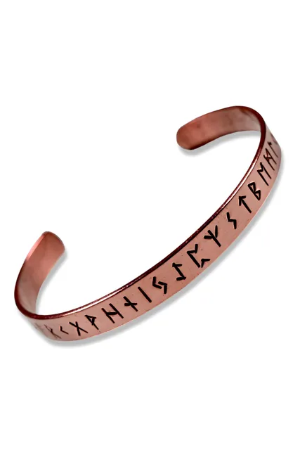 Wikinger Armreif Trygve aus Kupfer in Kupferfarben Frontansicht