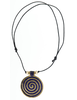 Wikinger Halskette Sunna mit Spirale (6 cm) in Blau Frontansicht