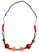 Mittelalter Halskette Lofn aus Weißmetall-Resin in Blau-Rot Frontansicht