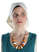 Mittelalter Halskette Syn aus Weißmetall-Resin in Bernsteinfarben-WeiÃŸ Frontansicht 2
