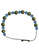 Mittelalter Armband Iblis mit Mosaiksteinen aus Messing-Glassteine in Perlmutfarben-Türkis Frontansicht 3
