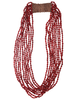 Mittelalter Halskette Olimpia Korallen-Design aus Resin in Rot Frontansicht
