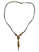 Wikinger Halskette Birkhilt mit Talisman Phurpa aus Messing in Goldgelb Frontansicht