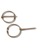 Mittelalter Fibel Tyr (Set) 3 cm aus Messing in Golden Frontansicht