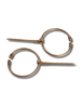 Mittelalter Fibel Tyr (Set) 3 cm aus Messing in Golden Frontansicht 5