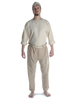 Mittelalter Strick Urian aus Baumwolle in Beige Frontansicht 2