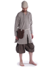 Mittelalter Strick Urian aus Baumwolle in Beige Frontansicht 7