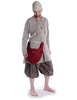 Mittelalter Strick Urian aus Baumwolle in Beige Frontansicht 8