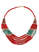 Mittelalter Halskette Eliacha aus Resin in Rot-TÃ¼rkis Frontansicht