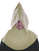 Mittelalter Kapuze Elida in Beige Frontansicht