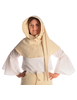 Mittelalter Gugel Ampflise in Beige Frontansicht