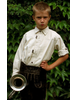 Mittelalter Kinderhemd Grandin in Beige Frontansicht
