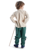 Mittelalter Kinderhemd Anfortas in Beige Rückansicht