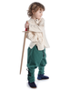 Mittelalter Kinderhemd Anfortas in Beige Seitenansicht 3