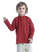 Mittelalter Kinderhemd Anfortas in Rot gestreift Frontansicht