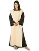 Mittelalter Skapulier Brünhild in Beige Frontansicht
