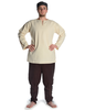 Mittelalter Tunika Hagen kurz in Beige Frontansicht