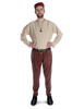 Mittelalter Tunika Siegfried mittel in Hanffarben Frontansicht 4