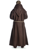 Mittelalter Kutte Halzebier (Set) in Braun Rückansicht