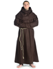 Mittelalter Kutte Halzebier (Set) in Braun Frontansicht 2