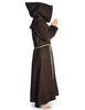 Mittelalter Kutte Halzebier (Set) in Braun Seitenansicht