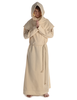 Mittelalter Mönchskutte Halzebier (Set) in Beige Frontansicht 2