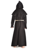 Mittelalter Mönchskutte Halzebier (Set) in Schwarz Rückansicht
